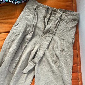 Free People Women's Dwell On Dreams Pleated High Waisted Tie Wide Leg Pant
